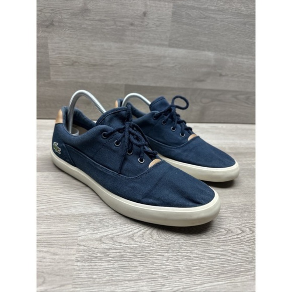 Lacoste Men's Jouer Low Top Canvas Sneakers in Navy Blue. Size‎ 10US 9UK 7-32CAM